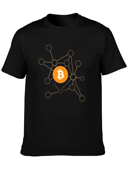 Bitcoin Crypto Network Black T-Shirt