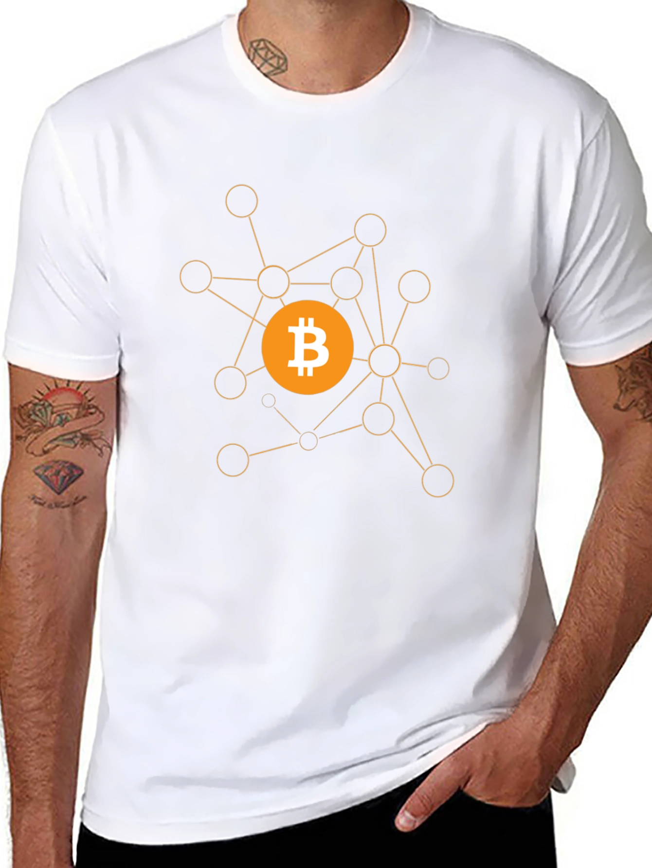 Bitcoin Crypto Network Black T-Shirt