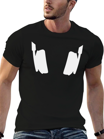 DJ Headphones Graphic Tee - Black Cotton Blend