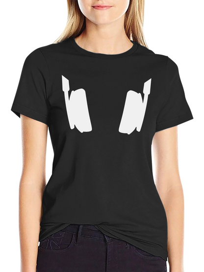 DJ Headphones Graphic Tee - Black Cotton Blend