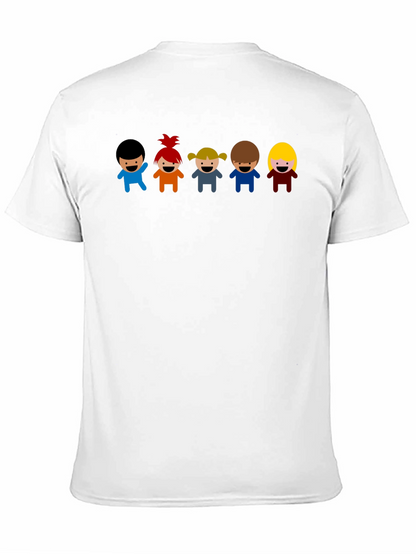 Cartoon Kids Graphic Black T-Shirt