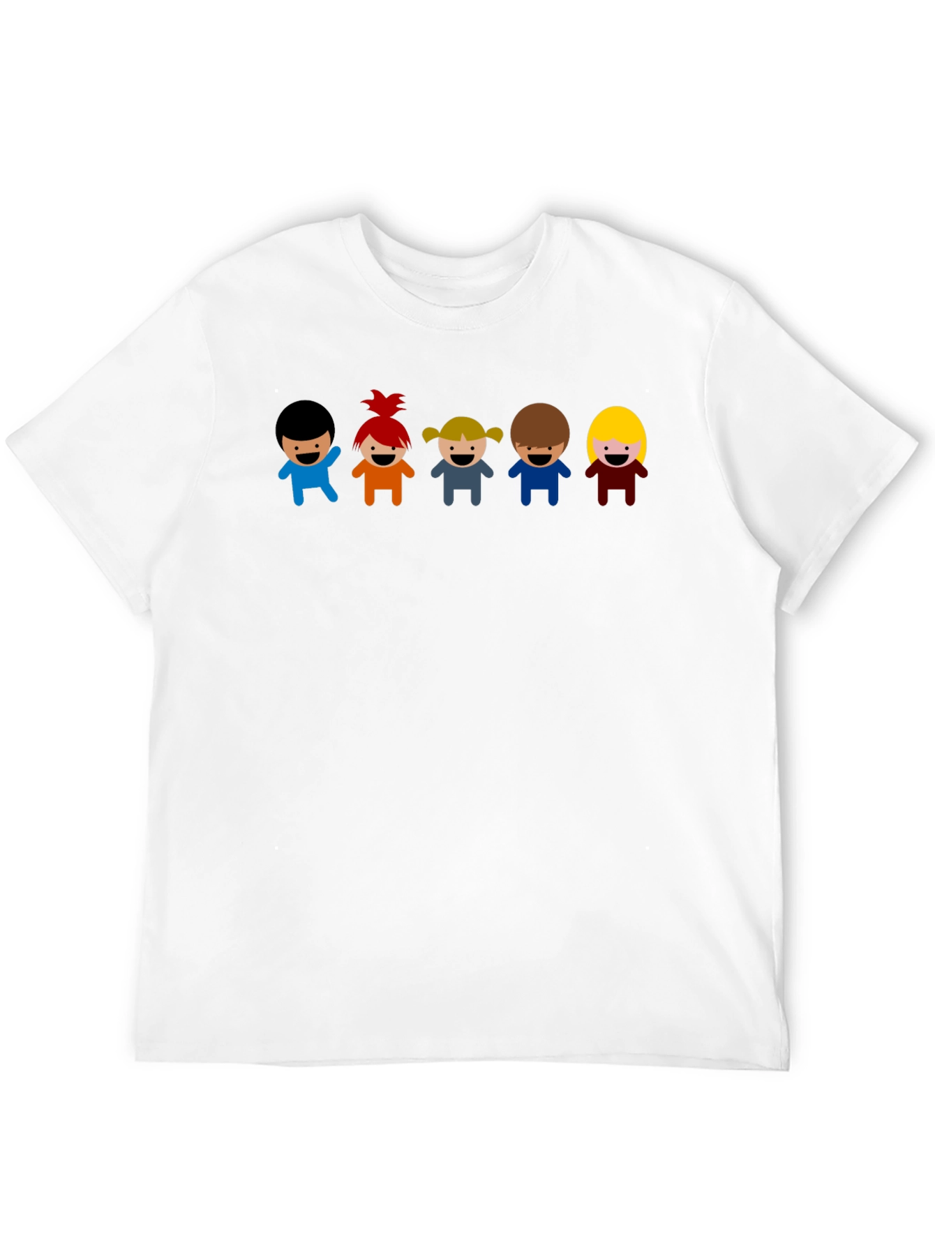 Cartoon Kids Graphic Black T-Shirt