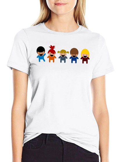 Cartoon Kids Graphic Black T-Shirt
