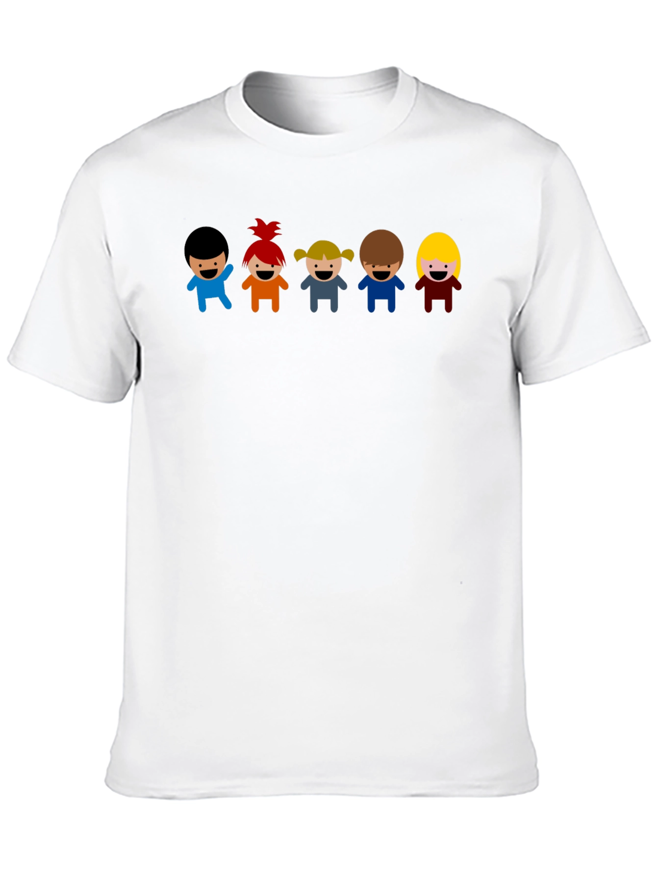 Cartoon Kids Graphic Black T-Shirt
