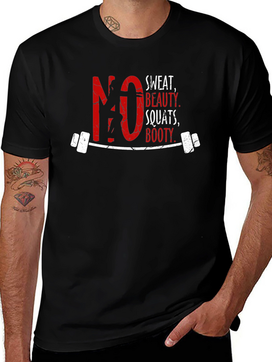No Sweat Beauty Squats Booty Black T-Shirt
