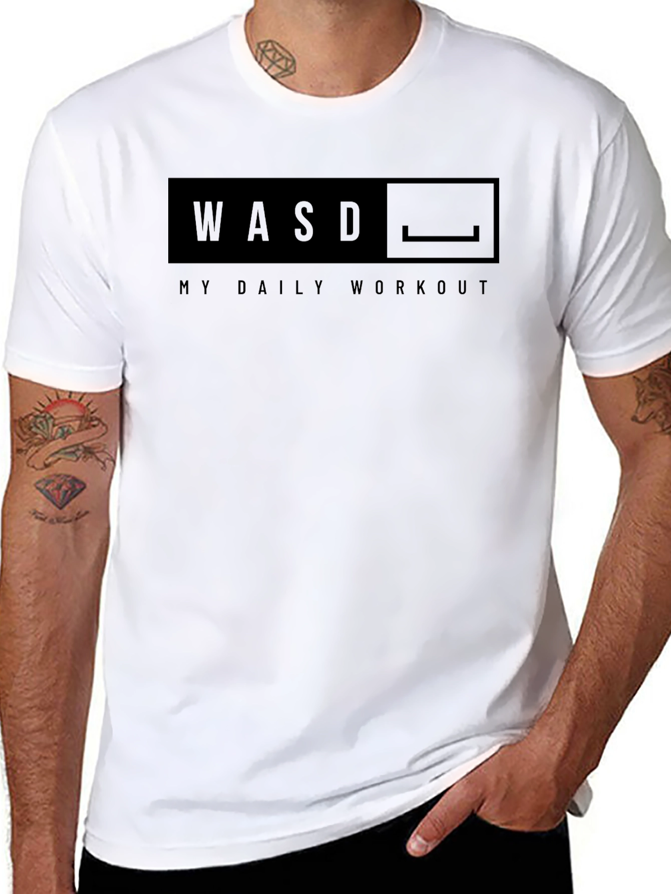 WASD My Daily Workout Graphic T-Shirt