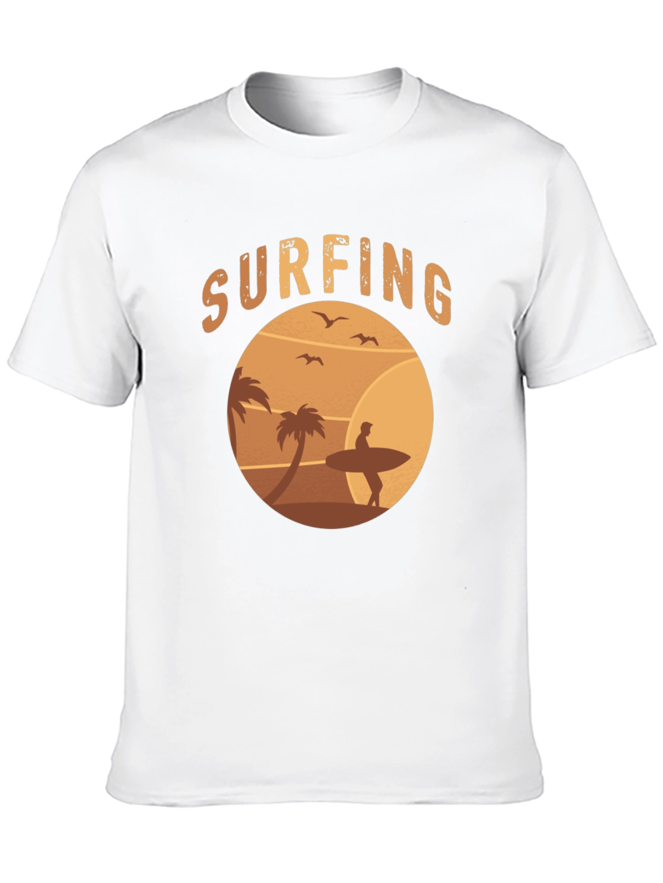 Surfing Beach T-Shirt - Retro Style