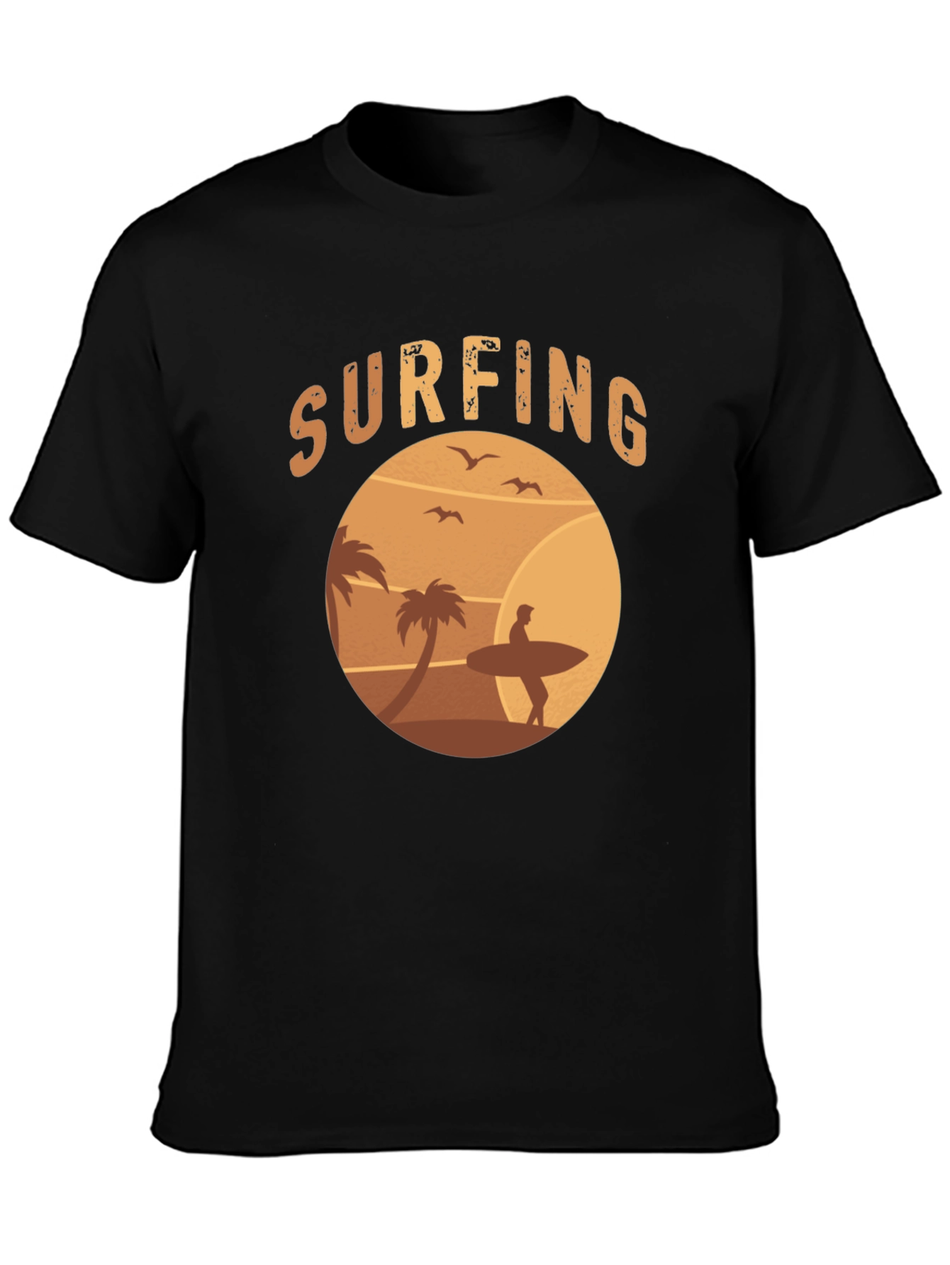 Surfing Beach T-Shirt - Retro Style