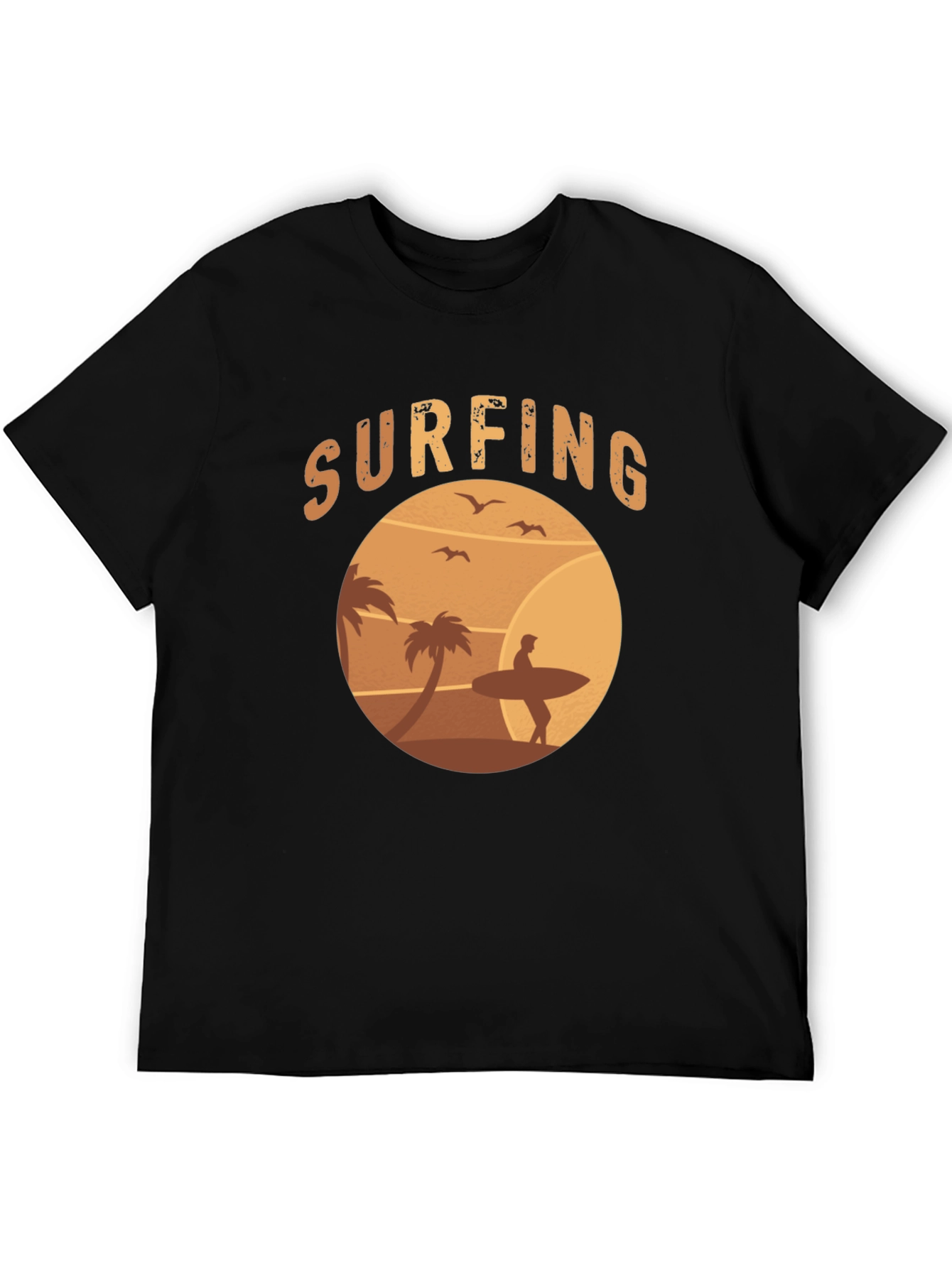 Surfing Beach T-Shirt - Retro Style