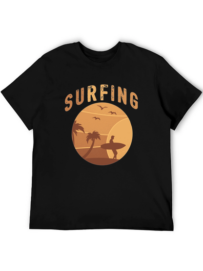 Surfing Beach T-Shirt - Retro Style