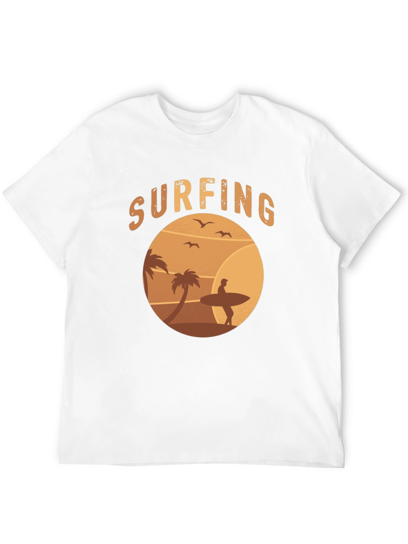 Surfing Beach T-Shirt - Retro Style