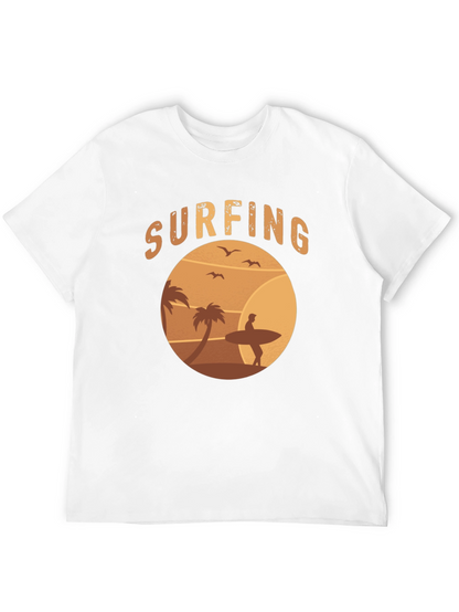 Surfing Beach T-Shirt - Retro Style
