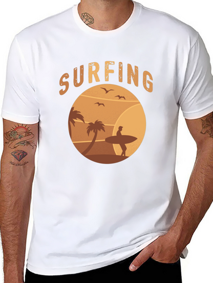 Surfing Beach T-Shirt - Retro Style
