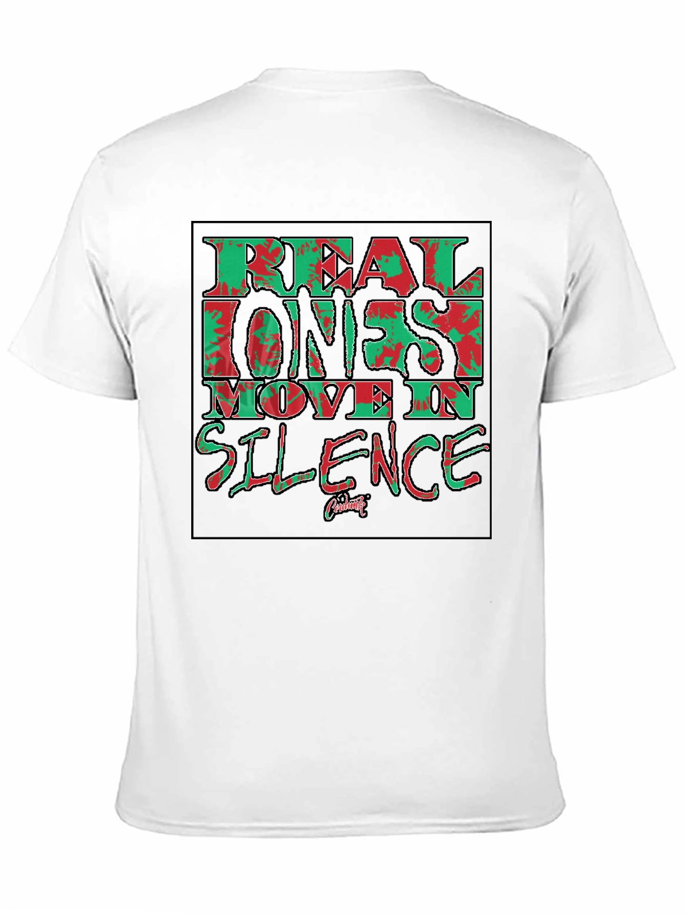 Real Ones Move in Silence Black T-Shirt Graphic Tee
