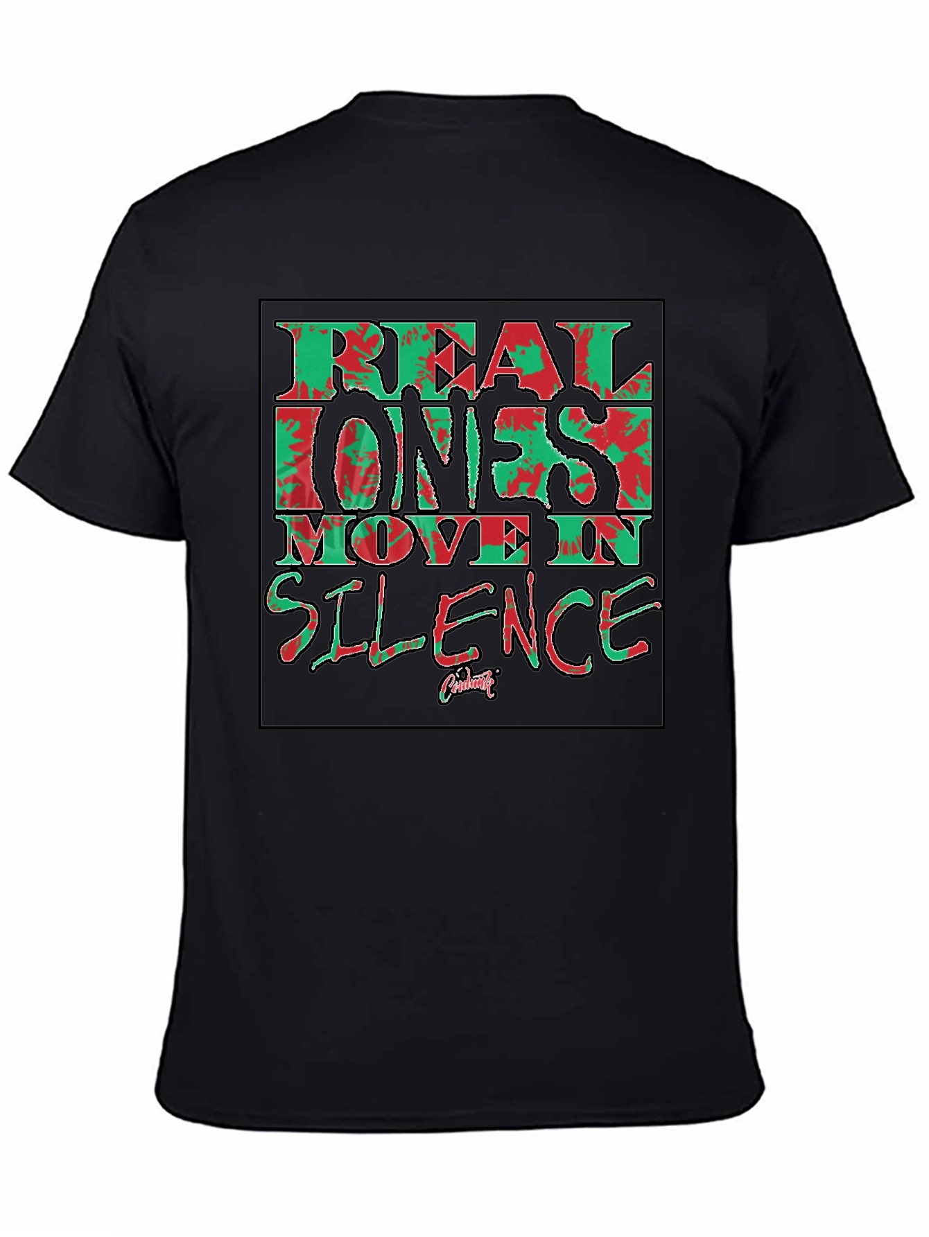 Real Ones Move in Silence Black T-Shirt Graphic Tee