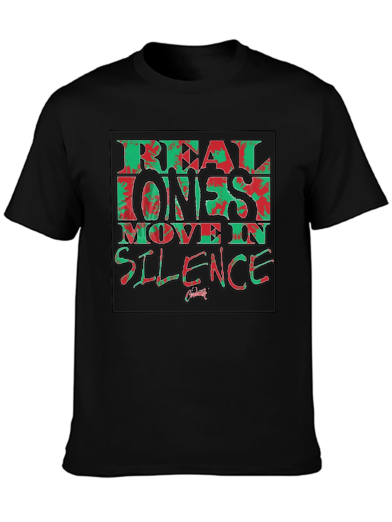 Real Ones Move in Silence Black T-Shirt Graphic Tee