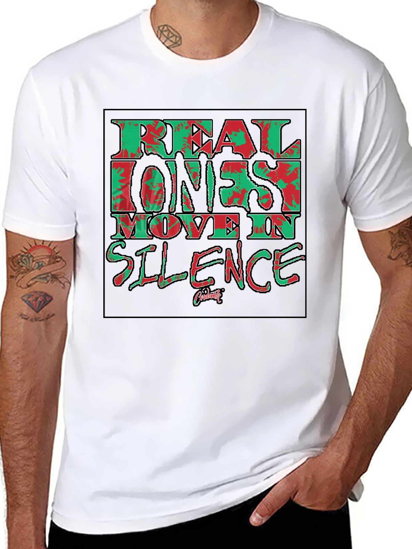 Real Ones Move in Silence Black T-Shirt Graphic Tee