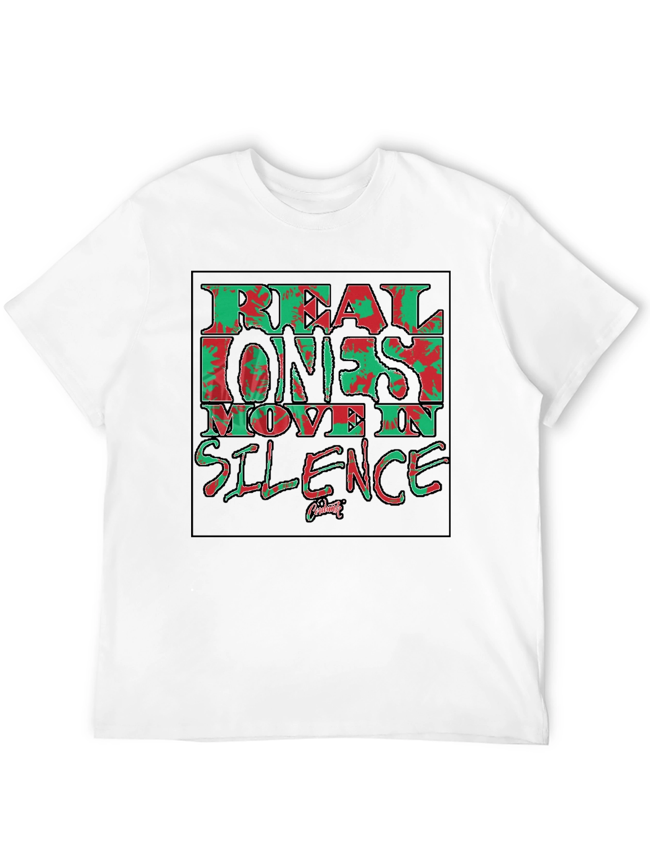 Real Ones Move in Silence Black T-Shirt Graphic Tee