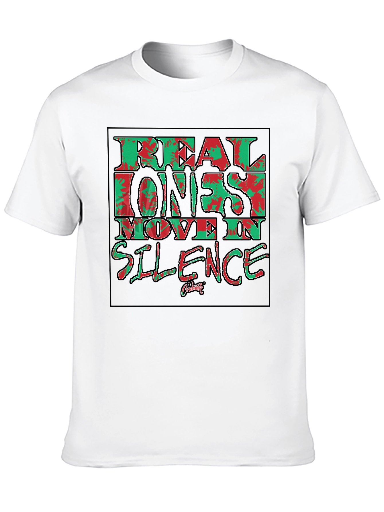 Real Ones Move in Silence Black T-Shirt Graphic Tee