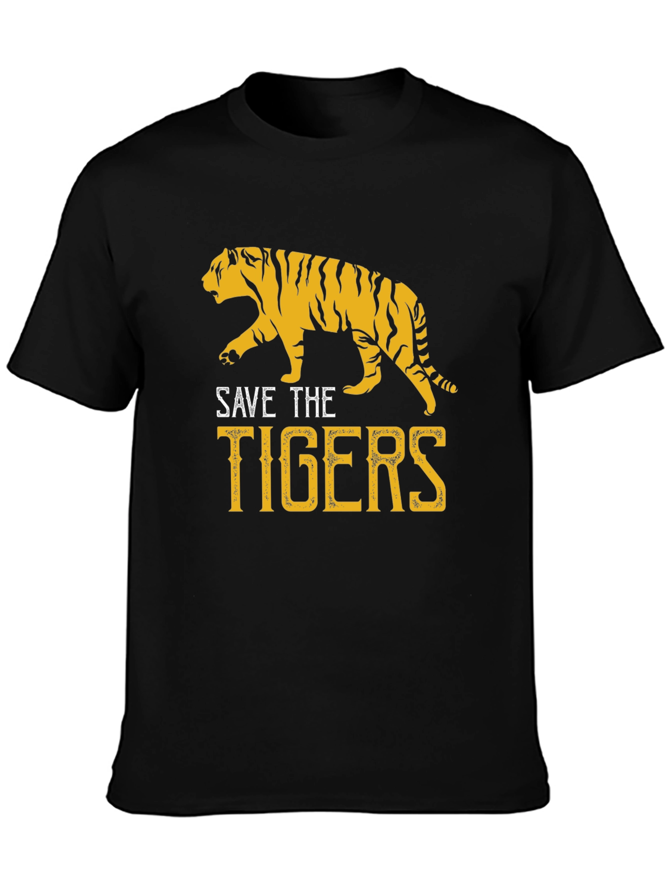 Save The Tigers Graphic T-Shirt - Black