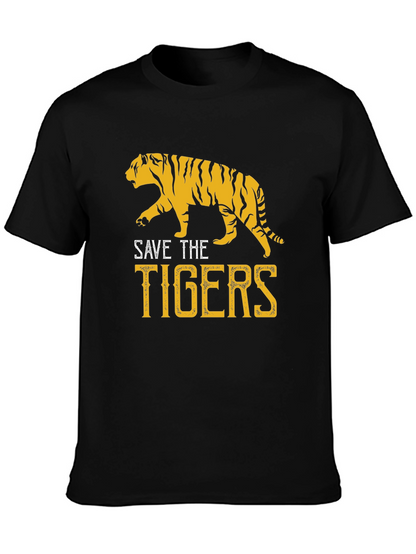 Save The Tigers Graphic T-Shirt - Black