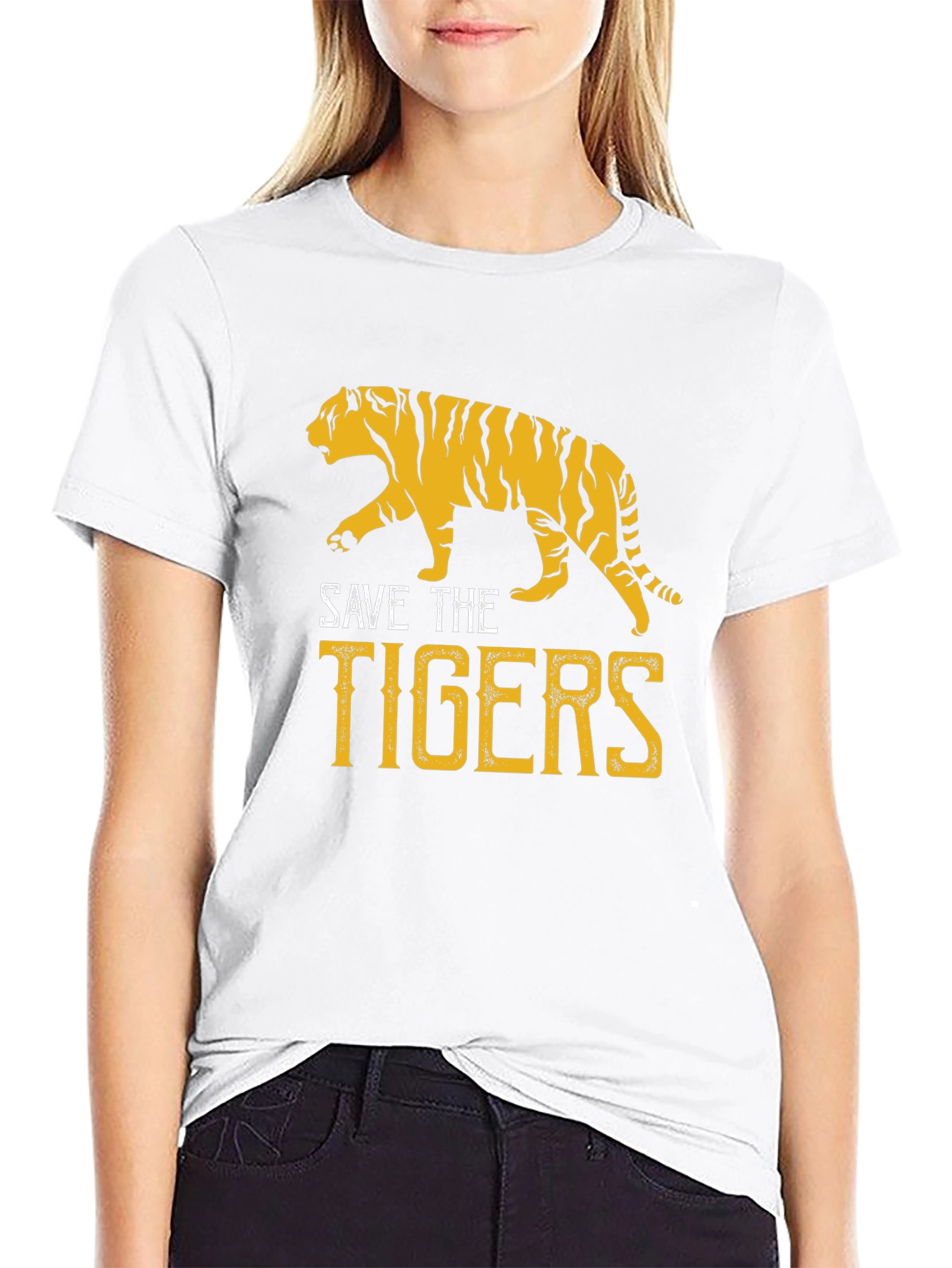 Save The Tigers Graphic T-Shirt - Black