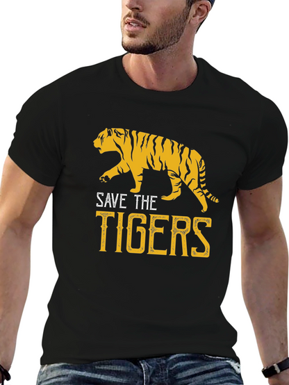 Save The Tigers Graphic T-Shirt - Black