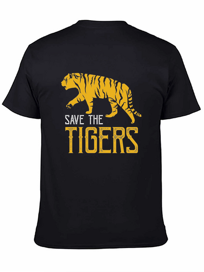 Save The Tigers Graphic T-Shirt - Black