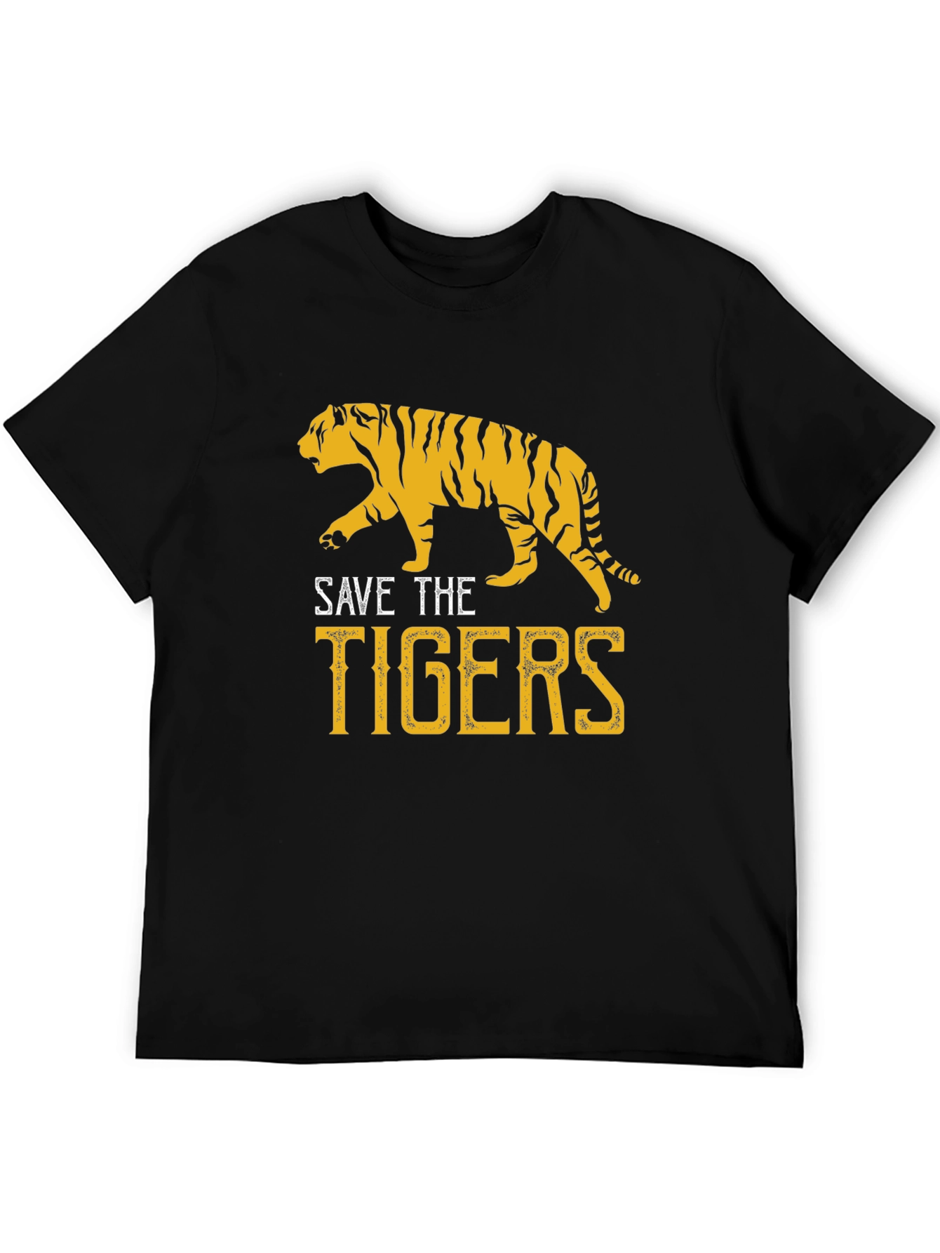 Save The Tigers Graphic T-Shirt - Black
