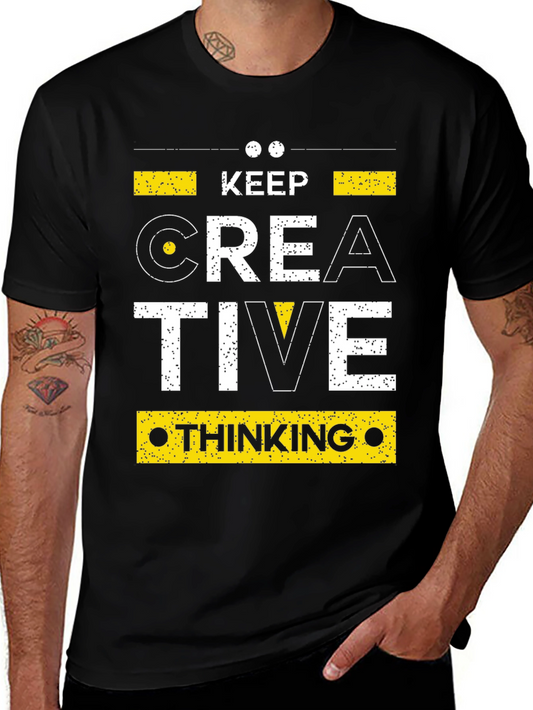 Keep Creative Thinking Black Graphic Tee