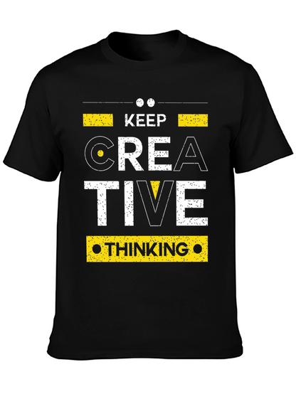 Keep Creative Thinking Black Graphic Tee