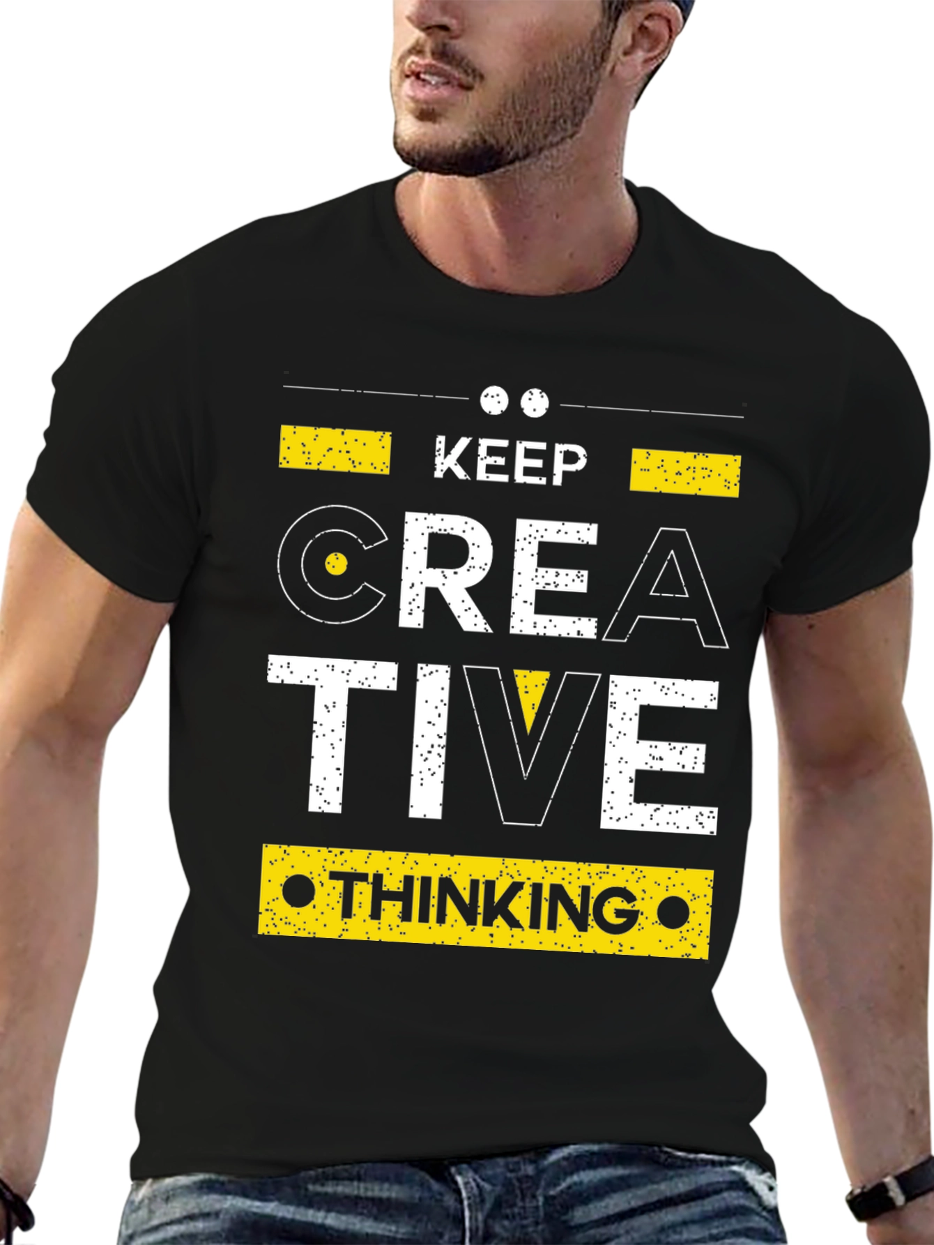 Keep Creative Thinking Black Graphic Tee