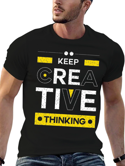 Keep Creative Thinking Black Graphic Tee