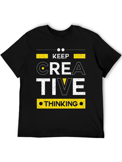 Keep Creative Thinking Black Graphic Tee