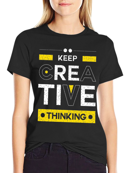 Keep Creative Thinking Black Graphic Tee