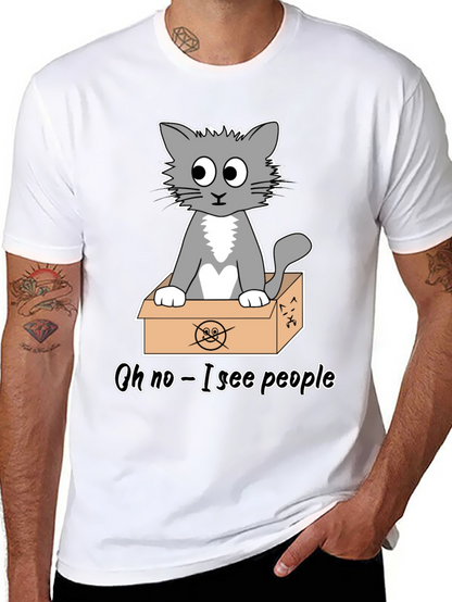 Cat in a Box T-Shirt - Funny Graphic Tee