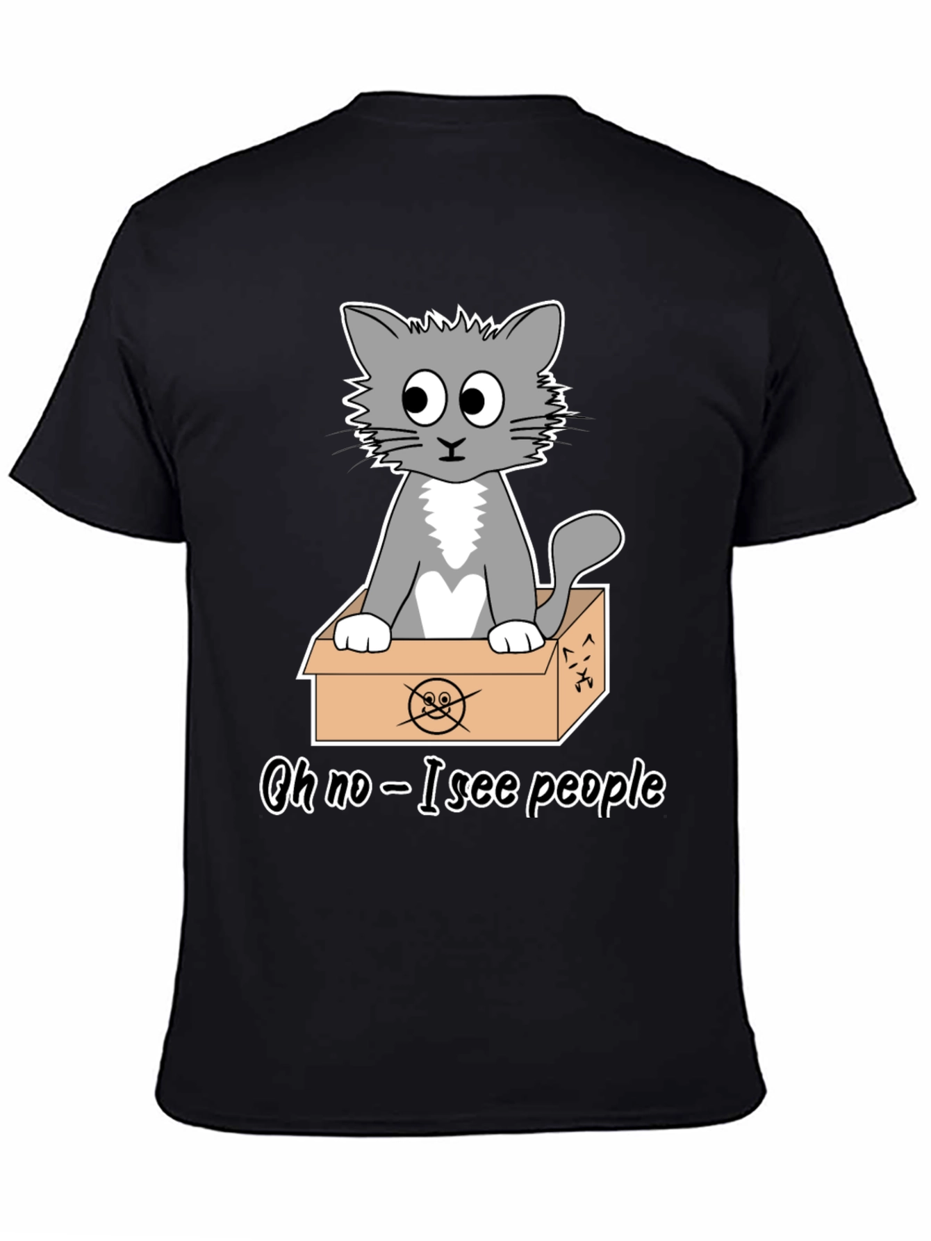 Cat in a Box T-Shirt - Funny Graphic Tee