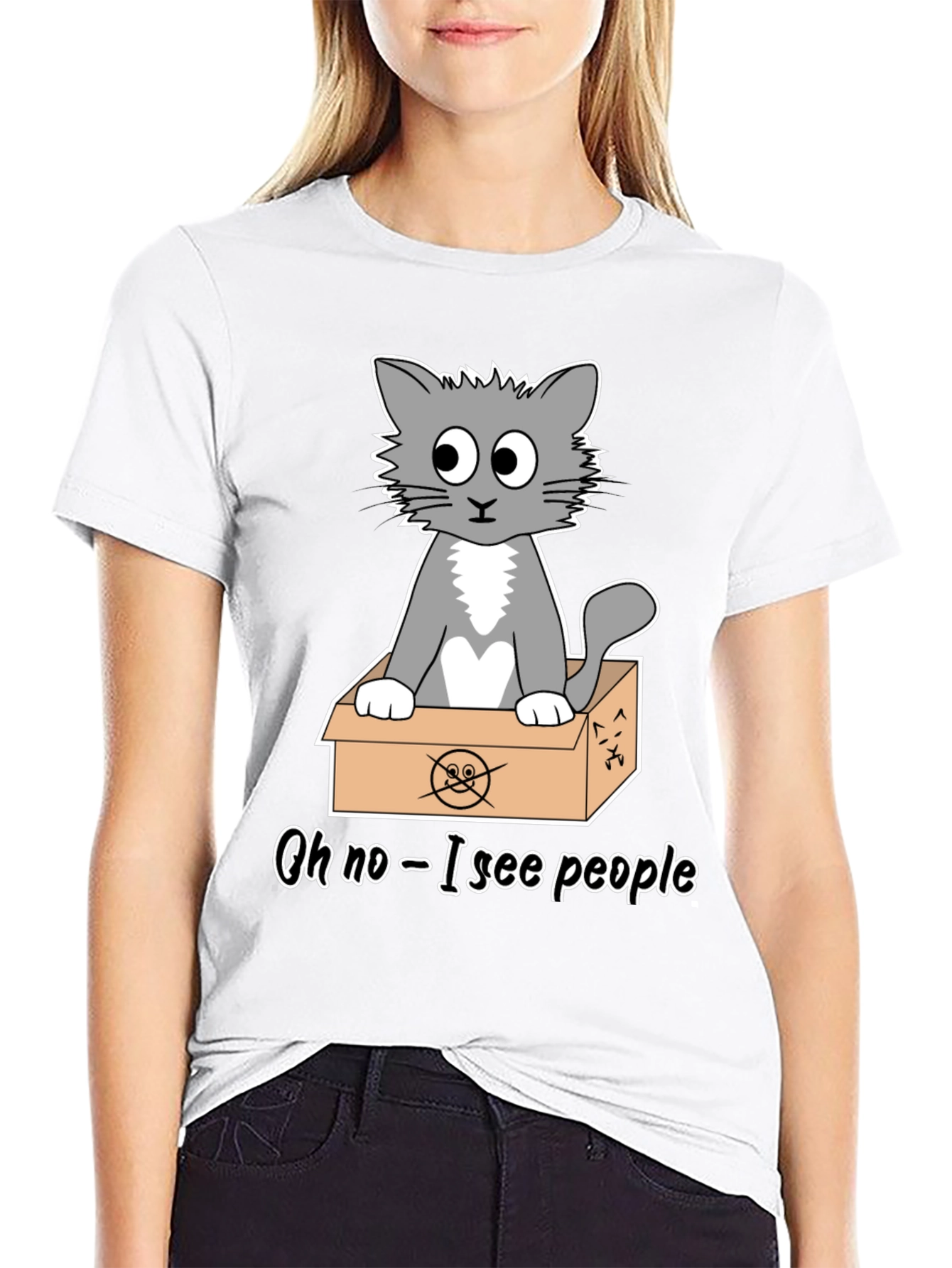 Cat in a Box T-Shirt - Funny Graphic Tee