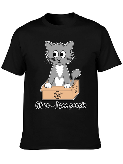 Cat in a Box T-Shirt - Funny Graphic Tee
