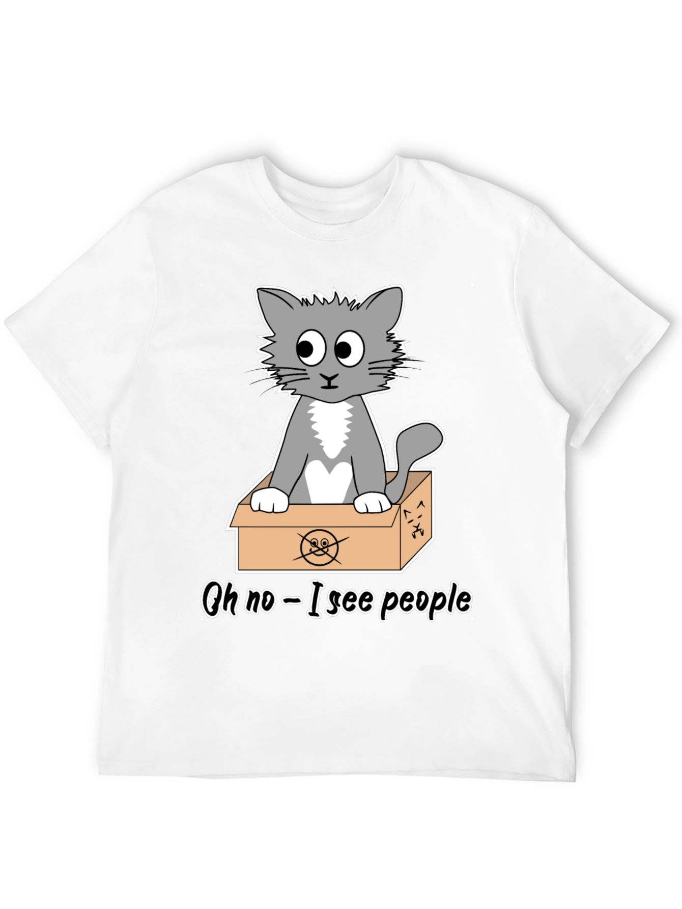 Cat in a Box T-Shirt - Funny Graphic Tee