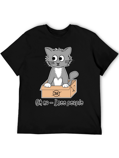 Cat in a Box T-Shirt - Funny Graphic Tee
