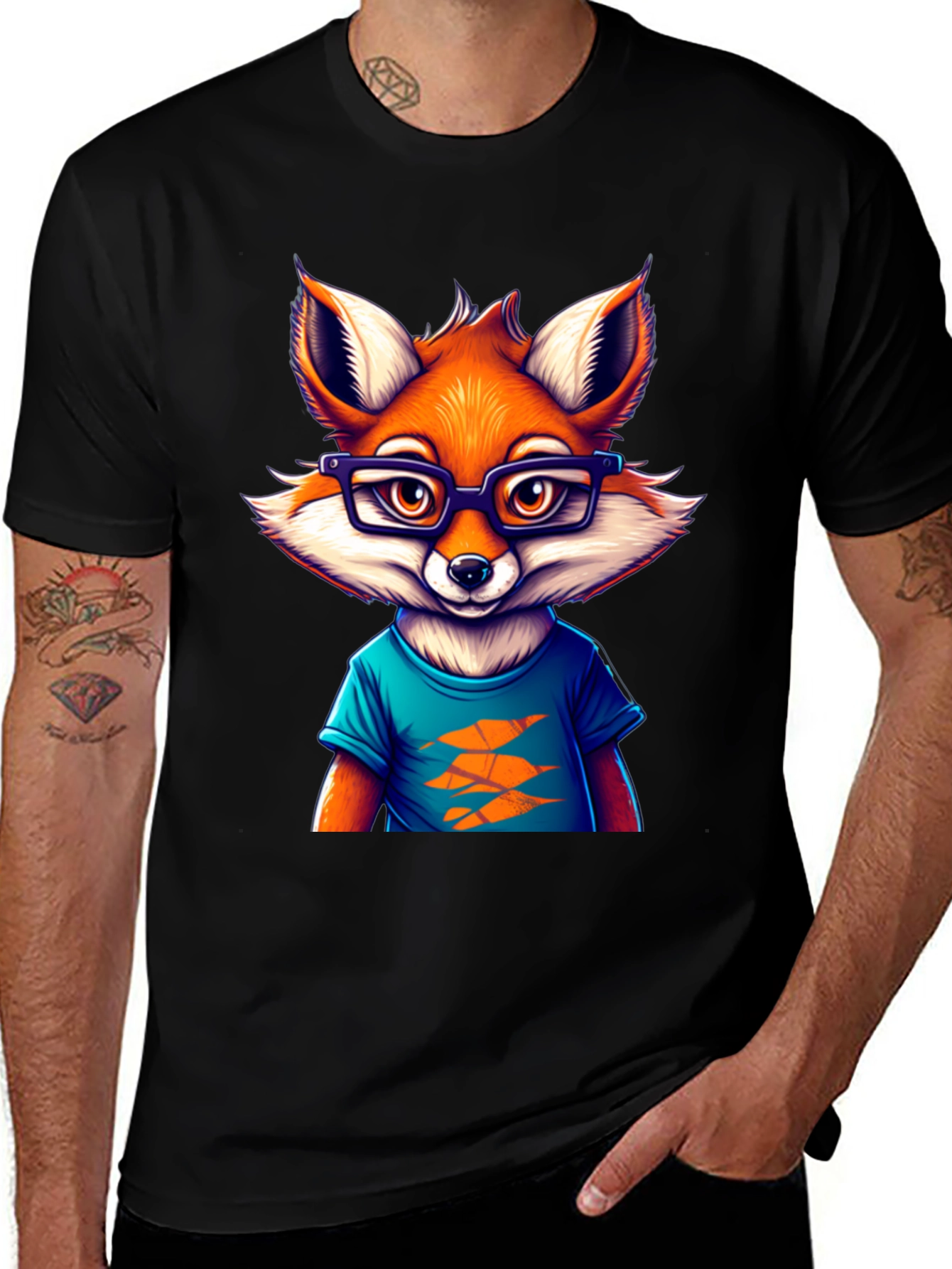 Cool Fox Graphic Tee - Unique Design