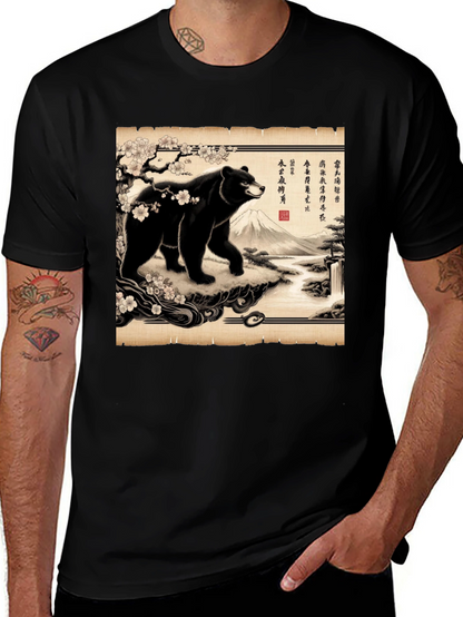 Japanese Bear Print T-Shirt