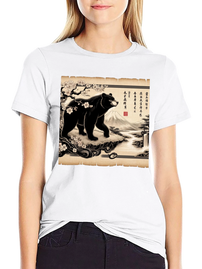 Japanese Bear Print T-Shirt