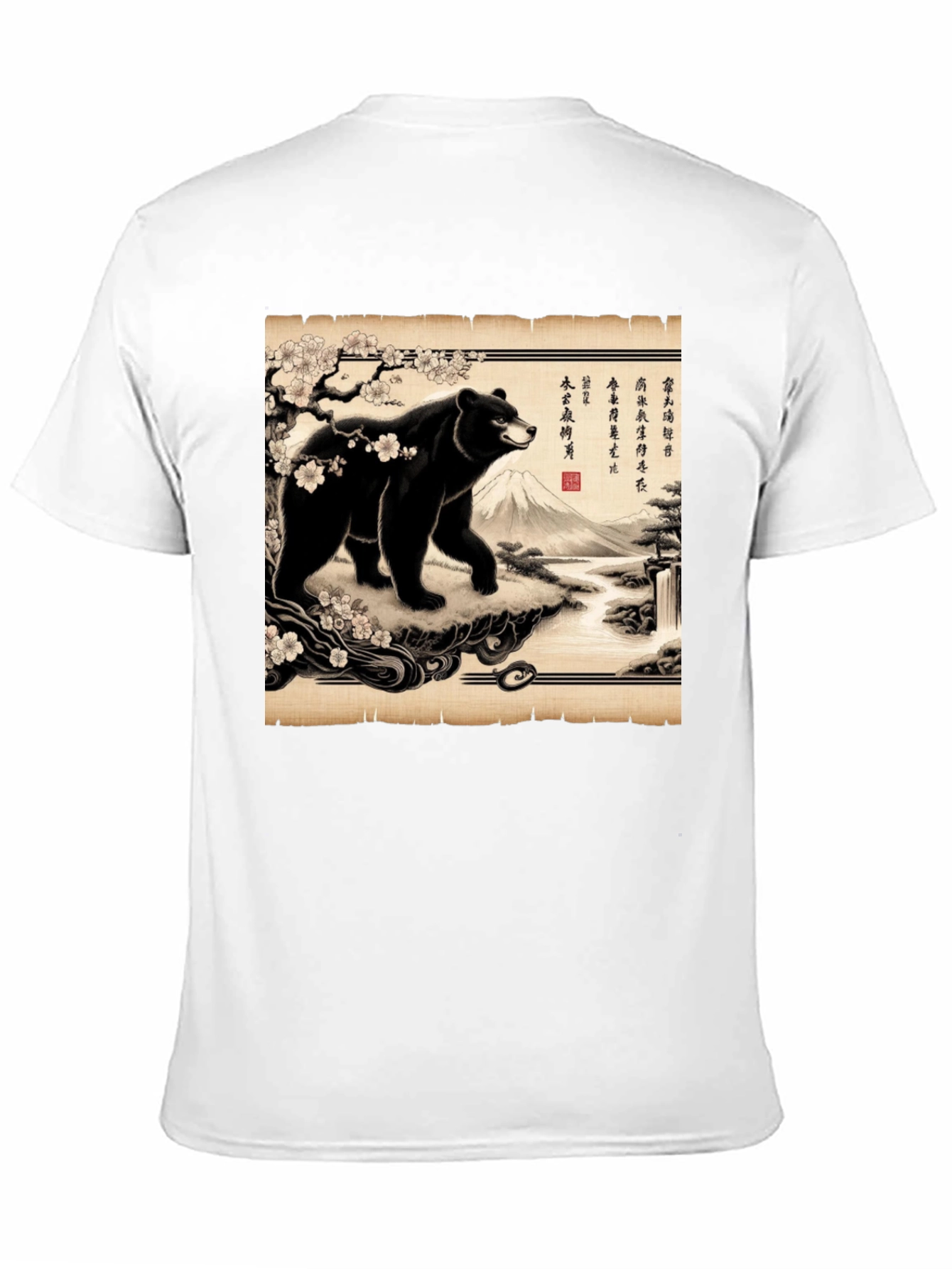 Japanese Bear Print T-Shirt