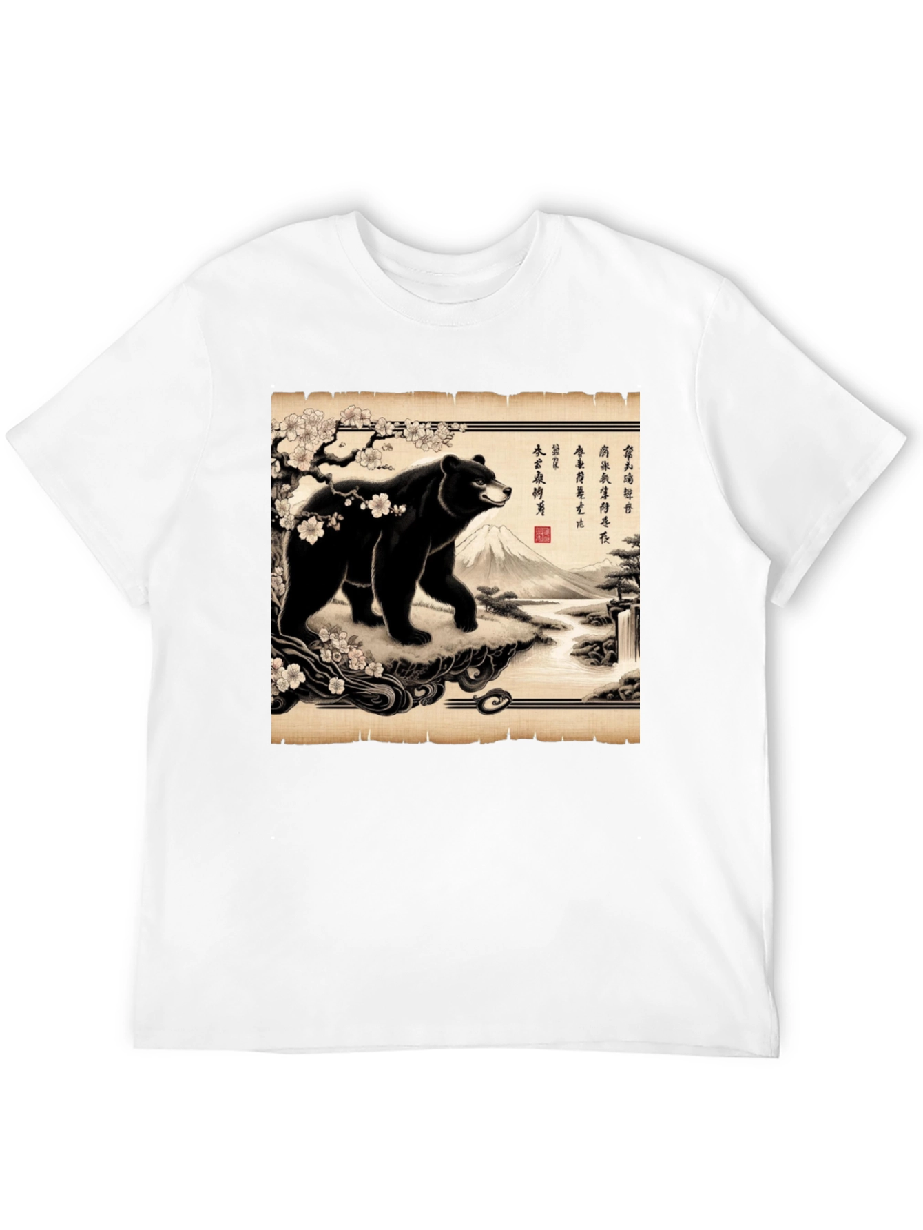 Japanese Bear Print T-Shirt