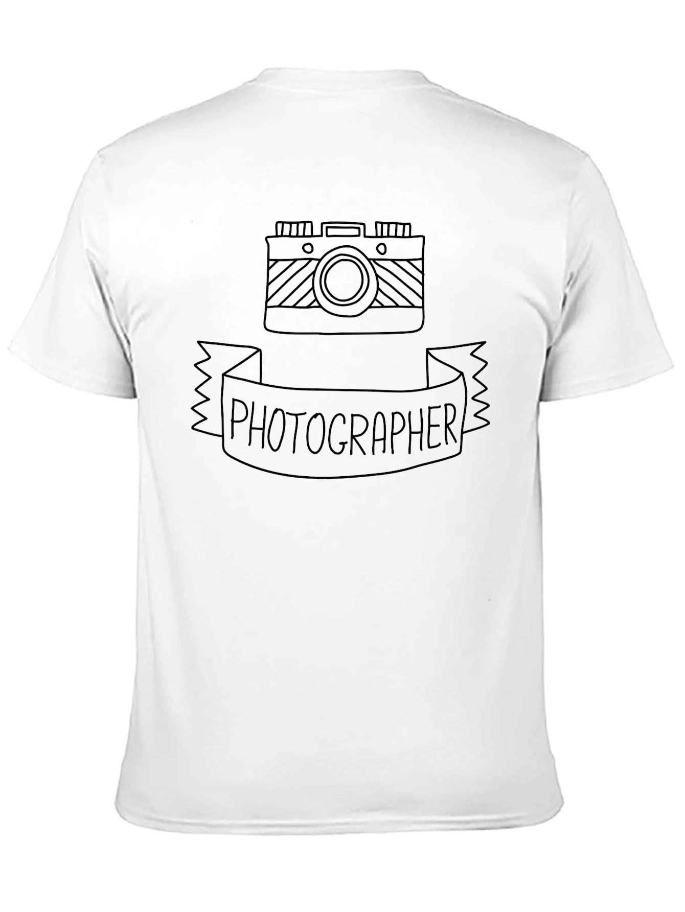 Photographer Camera Graphic Tee - Black Crewneck T-Shirt