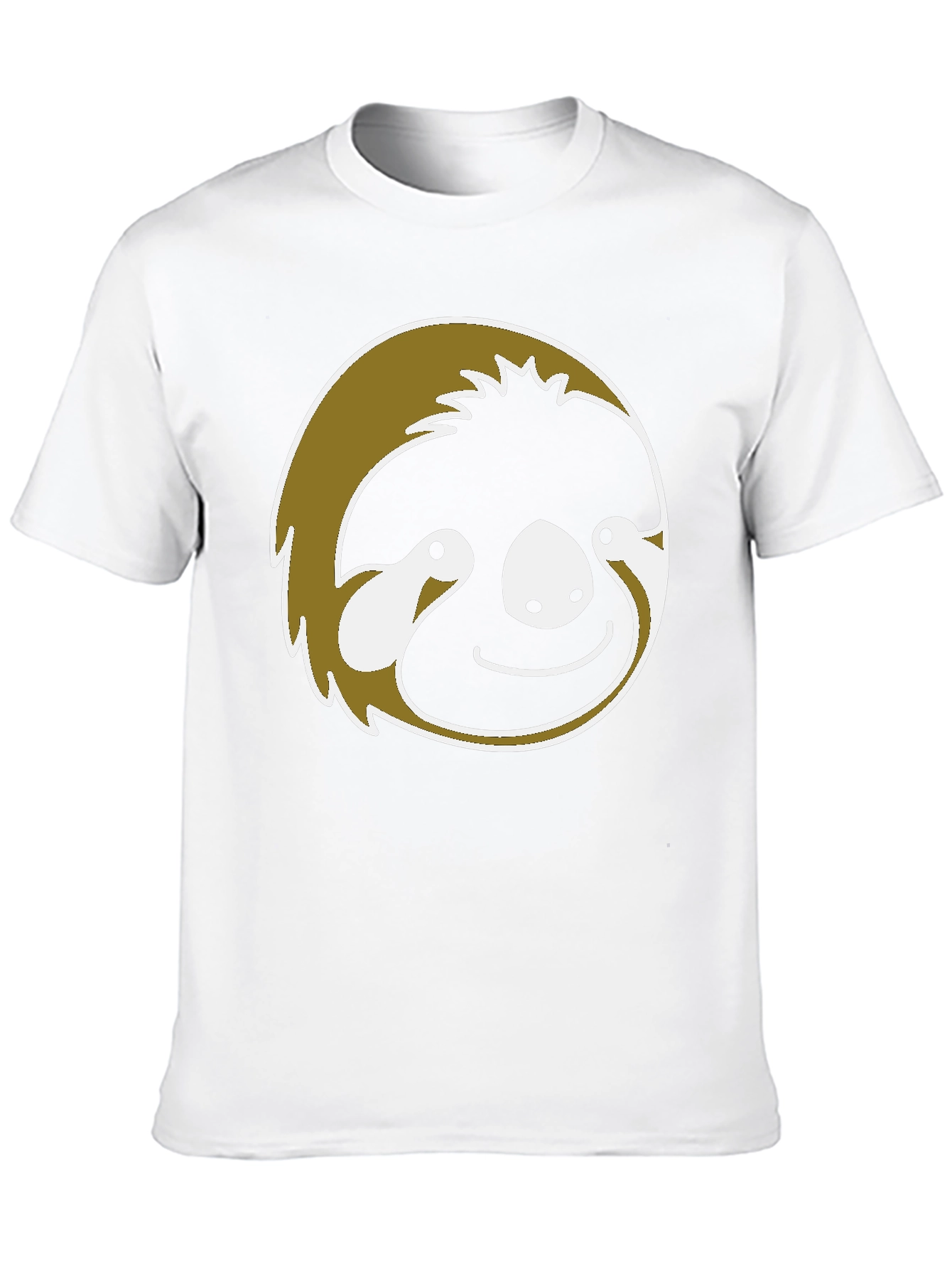 Sloth Face Graphic T-Shirt - Black