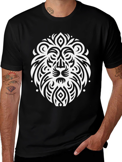 Lion Crest Graphic T-Shirt - Black
