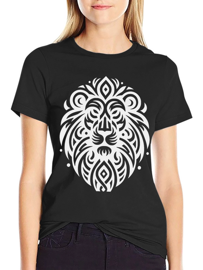 Lion Crest Graphic T-Shirt - Black